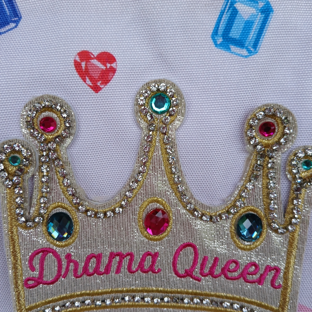 Bird And QUILL Drama Queen BLING Tote Bag QUEEN CROWN APPLIQUE Maximalist - Picture 7 of 8